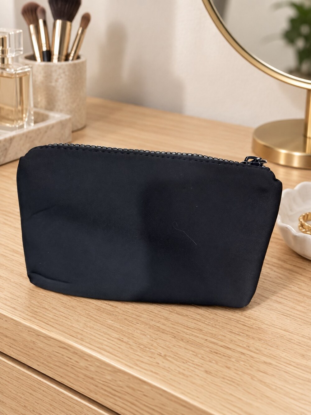 Chanel Black Zip Cosmetic Pouch | Vanity Accessory - Picture 6 of 6